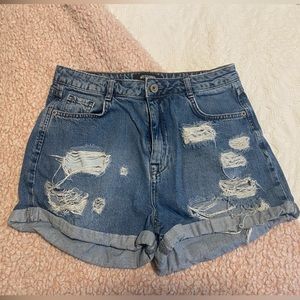 EUC Missguided Distressed Denim Shorts